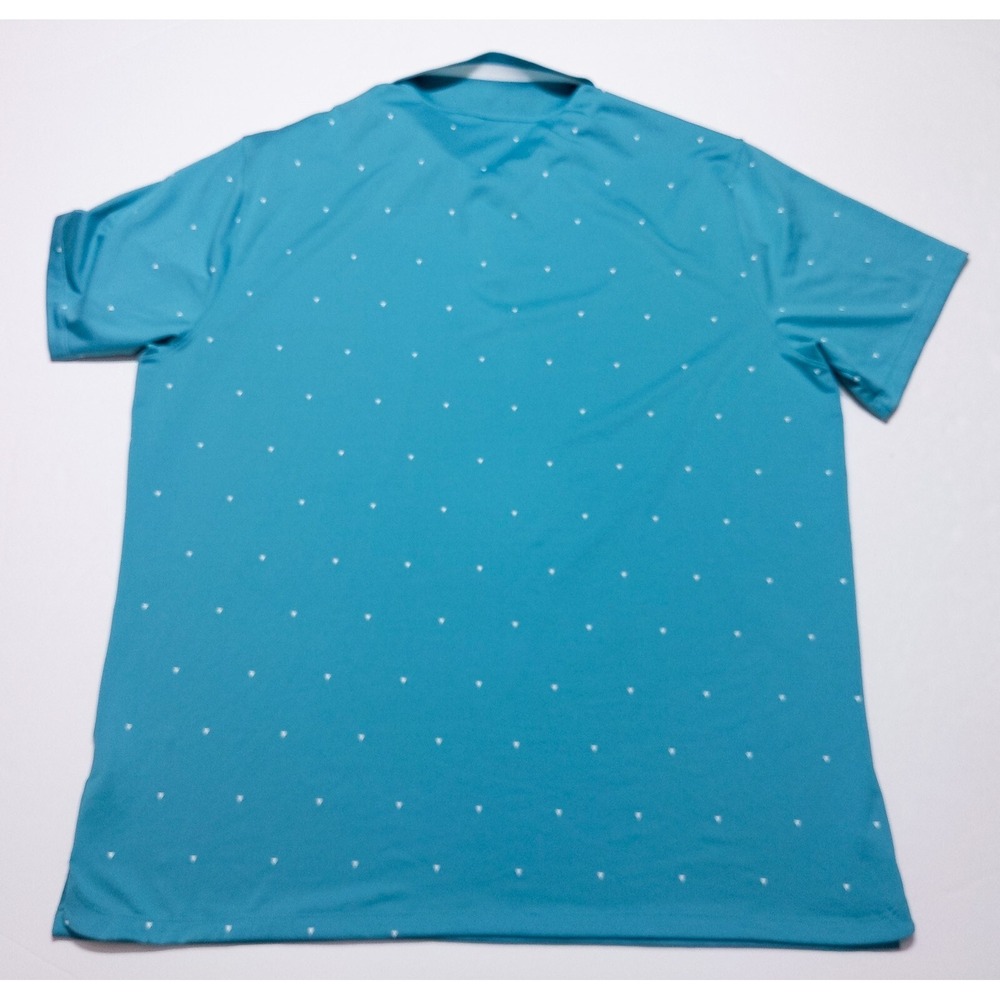 NIKE Golf Performance Polo Shirt BQ6856 Teal Blue Triangles All Over XL - Picture 9 of 9